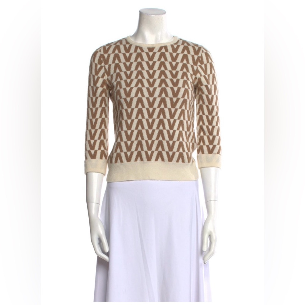 Valentino Virgin Wool Printed Sweater-NWOT-Size:XL